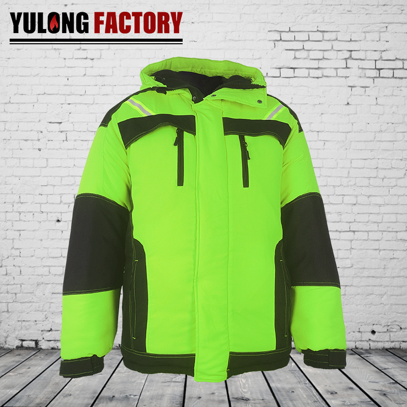 全棉抗油拒水熒光夾克